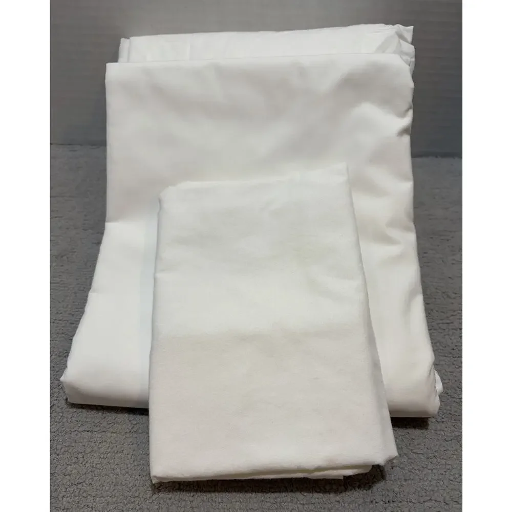 Kohl's The Big One Twin Sheet Set White 3-Piece Twin Flat Fitted Pillowcase